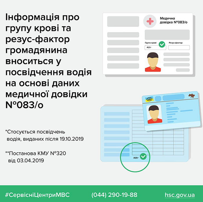 инфографика группа крови в права