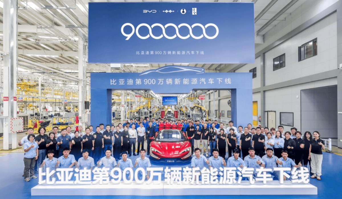 BYD святкує випуск дев’ятимільйонного електромобіля