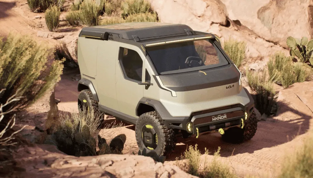 Kia презентує позашляховий електричний фургон PV5 WKNDR на виставці SEMA