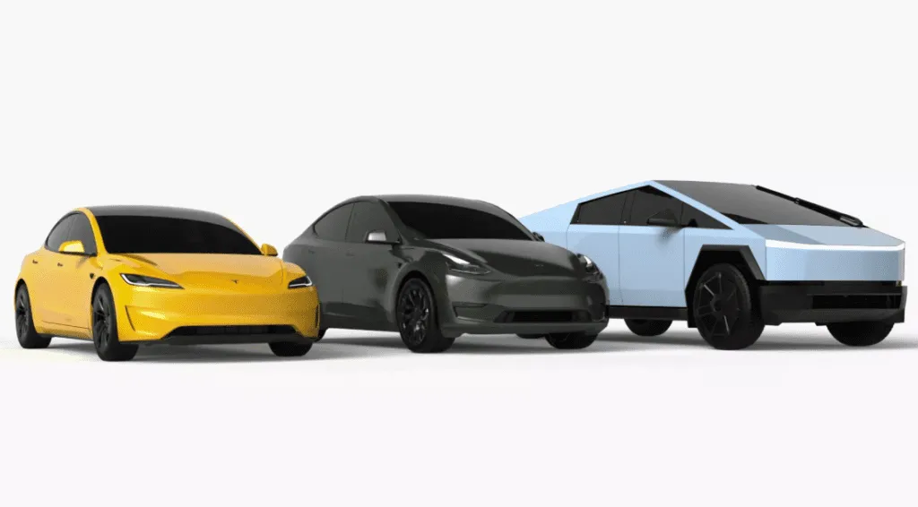 Tesla знизила ціни на кольорові обгортки для Model 3, Model Y і Cybertruck