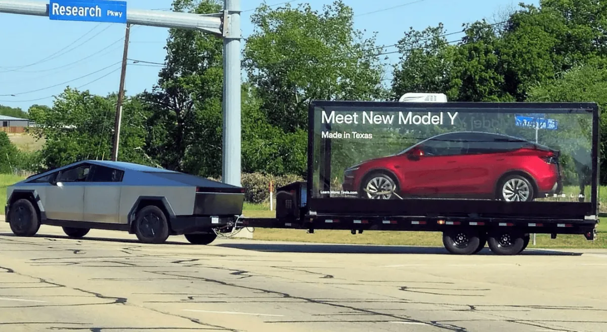 Tesla перетворює Cybertruck на мобільні білборди для просування Model Y (фото)
