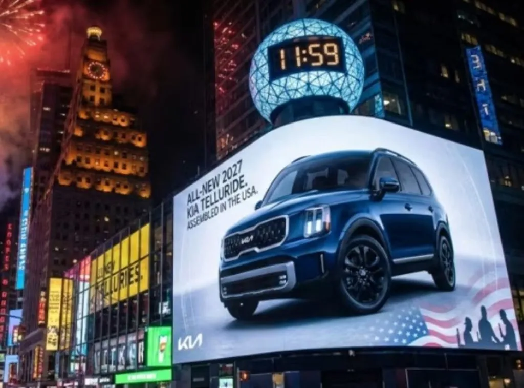 Kia показала новий Telluride на Таймс-сквер у новорічну ніч