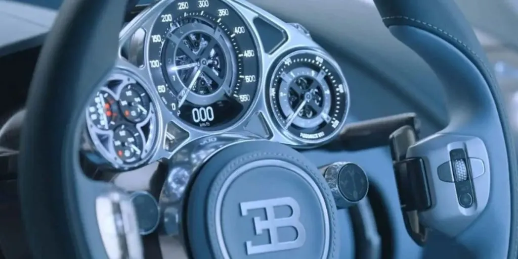 Інтер’єр Bugatti Tourbillon створений як годинниковий механізм