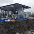 Зруйнована АЗС у Новому Бикові на Чернігівщині