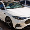 Новий електричний Mercedes-Benz CLA (C174) китайської збірки з тимчасовим номером, Китай, листопад 2025